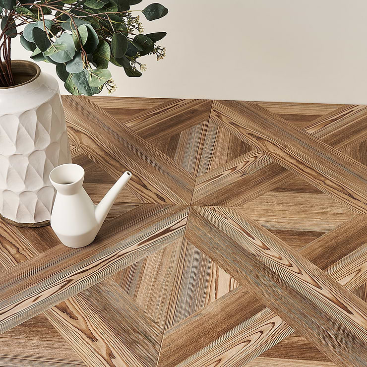 Barberry Decor Nocciola 24x24 Matte Wood Look Porcelain Floor and Wall Tile