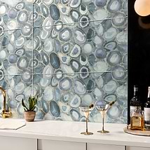 Agate Glass Silver Gray 18x36 Polished Glass Tile
