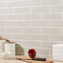 Kiln Light Gray 3x9 Polished Porcelain Subway Tile
