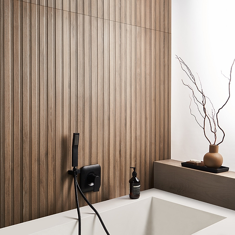 Nobu Ribbon Roble Brown 24x48 Wood Look Matte Porcelain Tile