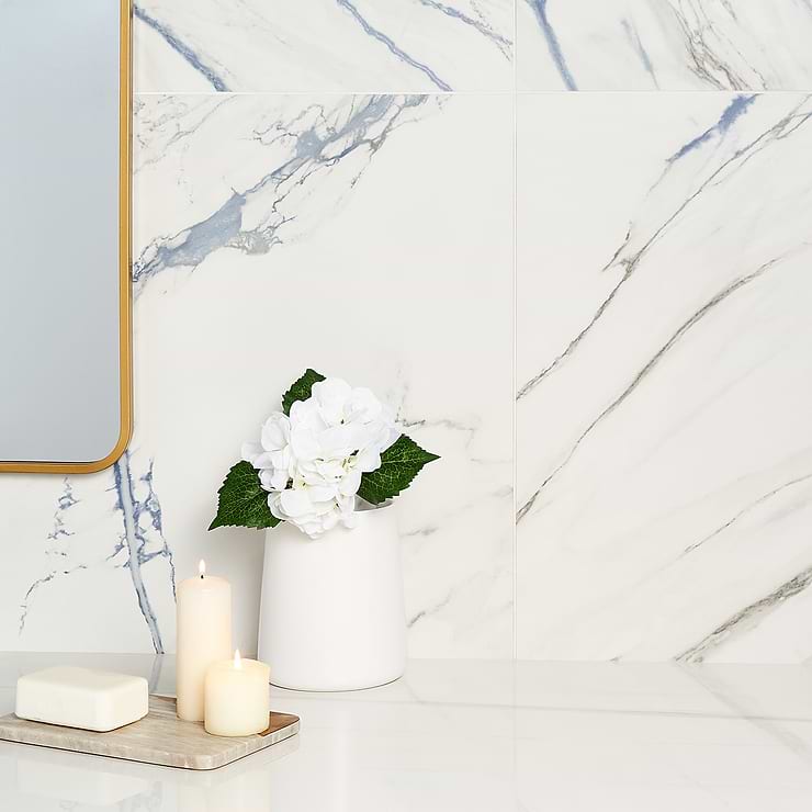 Calacatta Azur 24x24 Matte Porcelain Tile