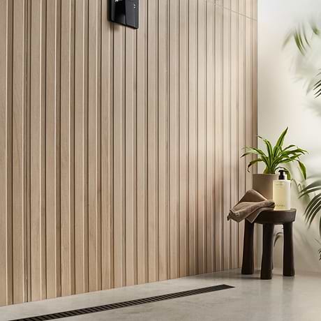 Nobu Ribbon Almond Brown 24x48 Wood Look Matte Porcelain Tile