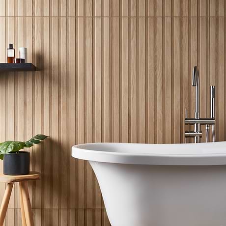 Nobu Ribbon Miel Brown 24x48 Wood Look Matte Porcelain Tile