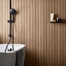 Nobu Ribbon Tan Brown 24x48 Wood Look Matte Porcelain Tile