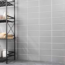 Stacy Garcia Maddox Frame Cool Gray 4x8 Matte Ceramic Subway Tile