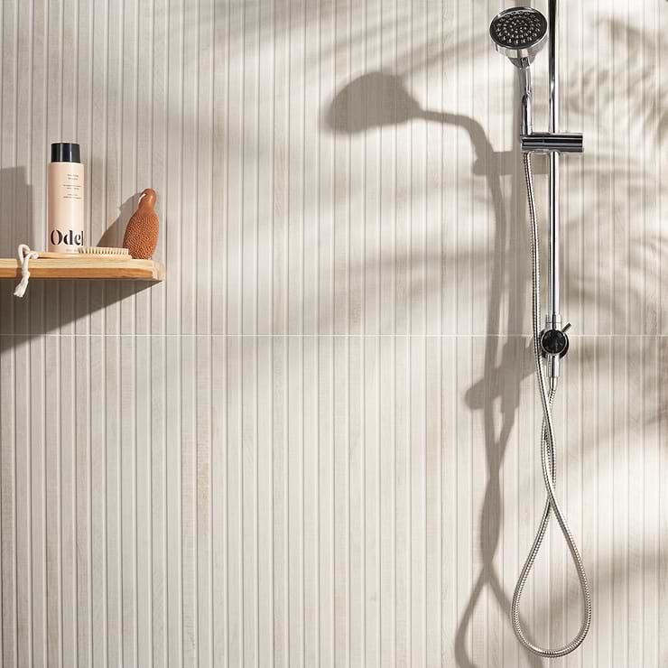 Kenridge Ribbon White 24x48 Wood Look Matte Porcelain Tile