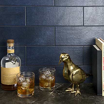 Diesel Camp Canvas Blue 4x12 Matte Ceramic Subway Wall Tile