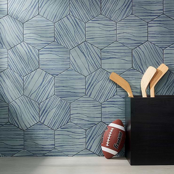 HexArt Zen Ocean Turquoise 8" Hexagon Matte Porcelain Tile