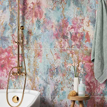 Art Gallery by Paula Purroy Magnolia Multicolor 24x48 Artisan Decor Matte Porcelain Tile