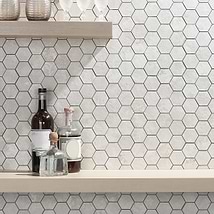 Portrait Ivory 2" Hexagon Matte Porcelain Mosaic Tile