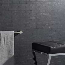 Portrait Black Gold 1x3 Weave Matte Porcelain Mosaic Tile