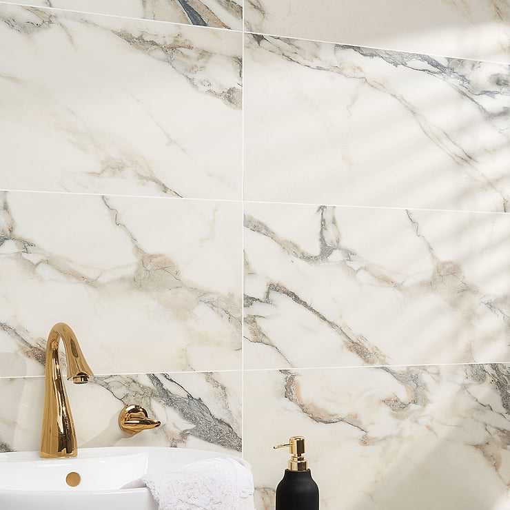 DreamStone Calacatta Rustico 12x24 Matte Porcelain Tile