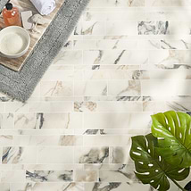 DreamStone Calacatta Rustico Railroad Matte Porcelain Mosaic