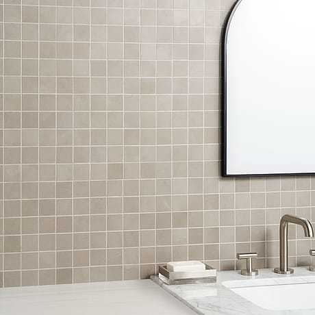 Clay Trust Gray 2x2 Matte Porcelain Mosaic Tile