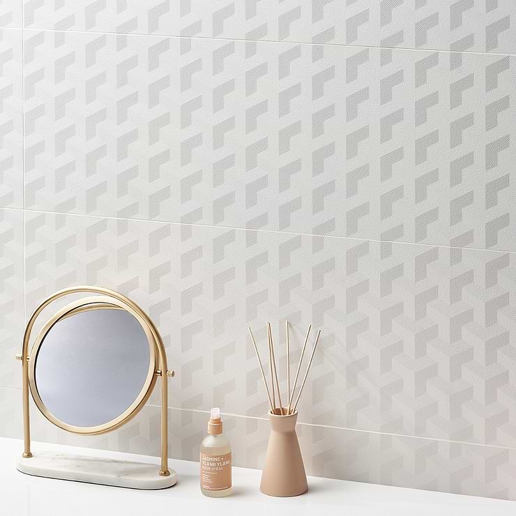 Wonderland 3D Shape White 12x36 Polished Ceramic Tile