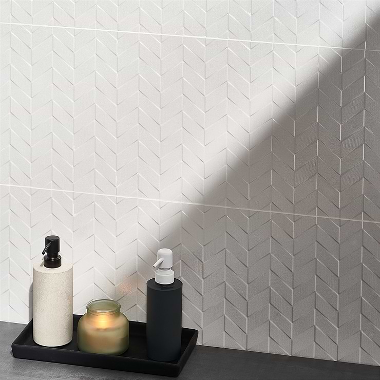 Wonderland 3D Wind White 12x36 Polished Ceramic Tile