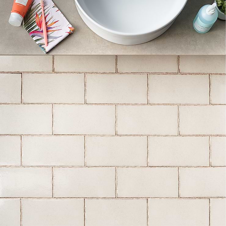 Jamesport Beige 6"x12" Glossy Porcelain Subway Tile