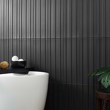 Bariano Black 6x16 Fluted 3D Matte Porcelain Tile