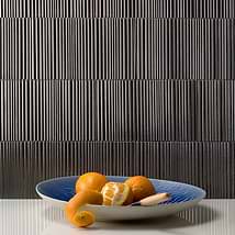 Arden Avorio Black 6x10 Glossy Porcelain Tile