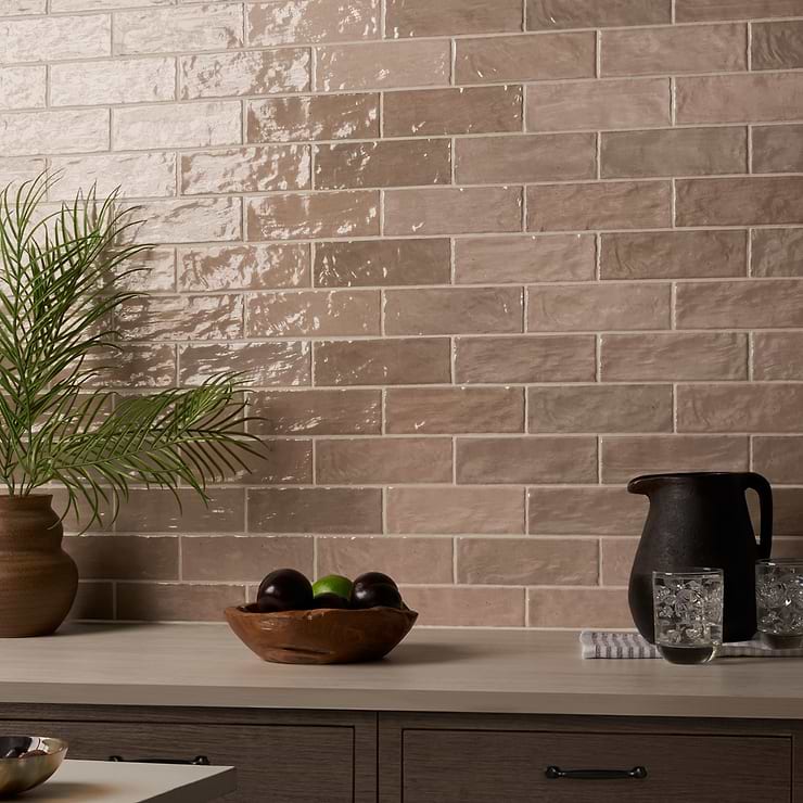 Portmore Taupe 3x8 Glazed Ceramic Tile