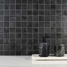 Angela Harris Inspira Dark Gray 2x2 Matte Porcelain Mosaic Tile