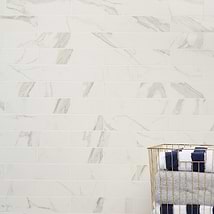 Versilia Calacatta Oro White 3x12 Polished Porcelain Subway Tile