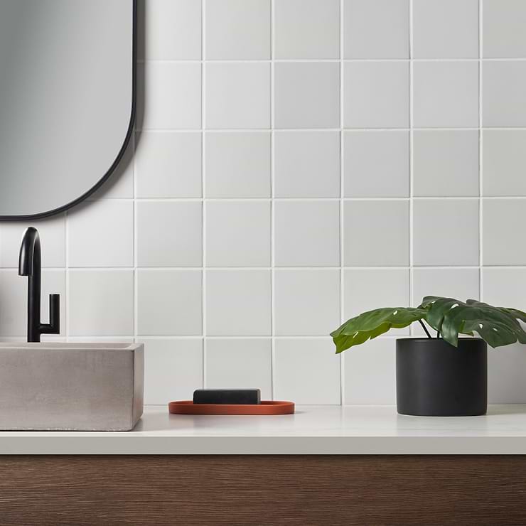 Born White 5x5 Matte Porcelain Tile