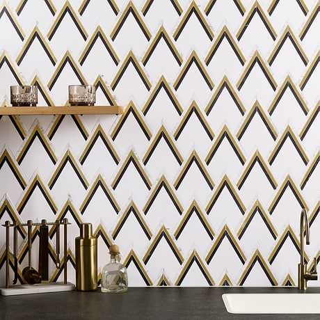 Waterjet Marble + Metal Tile for Backsplash,Kitchen Wall,Bathroom Wall