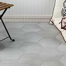 Paige Avorio 10" Hexagon Matte Cement Look Porcelain Tile