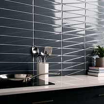 Axelle Storm Gray 3x12 3D Glossy Ceramic Subway Tile