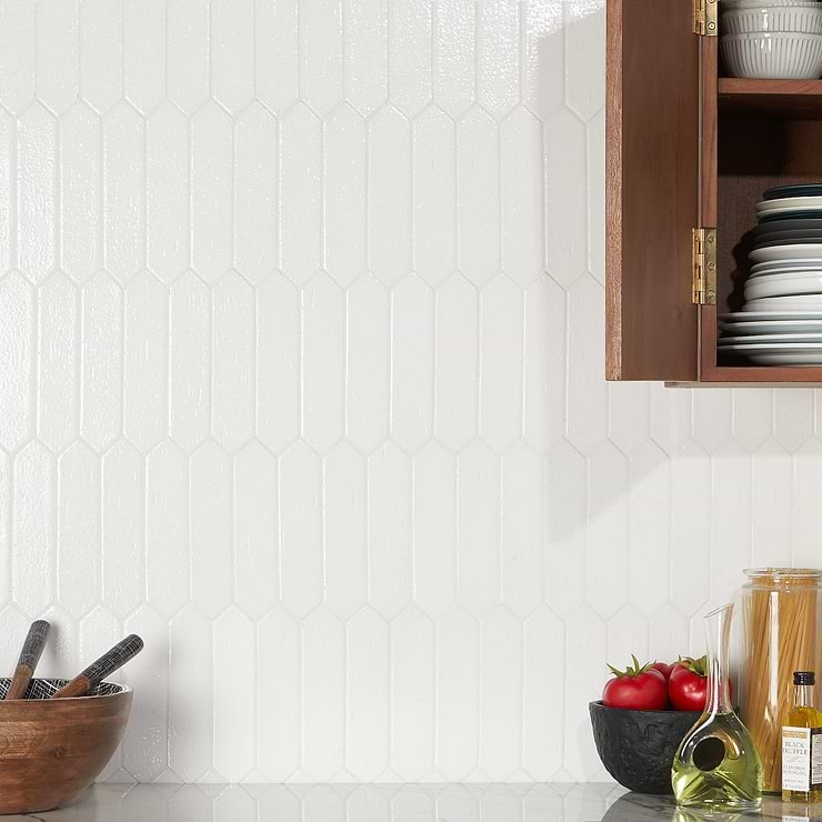 Belcrest Picket Blanco 2x8 Glossy Ceramic Tile