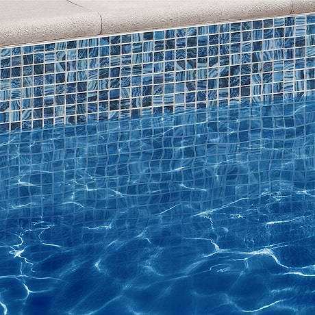 Swim Bali Blue 1x1 Glossy Glass Mosaic Tile