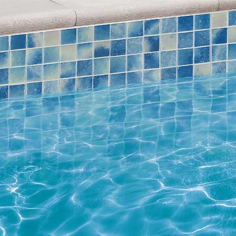 Swim Bluestone 2x2 Polished Glass Mosaic Tile