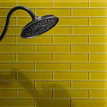 Loft Mata Hari Yellow 2x8 Polished Glass Subway Tile