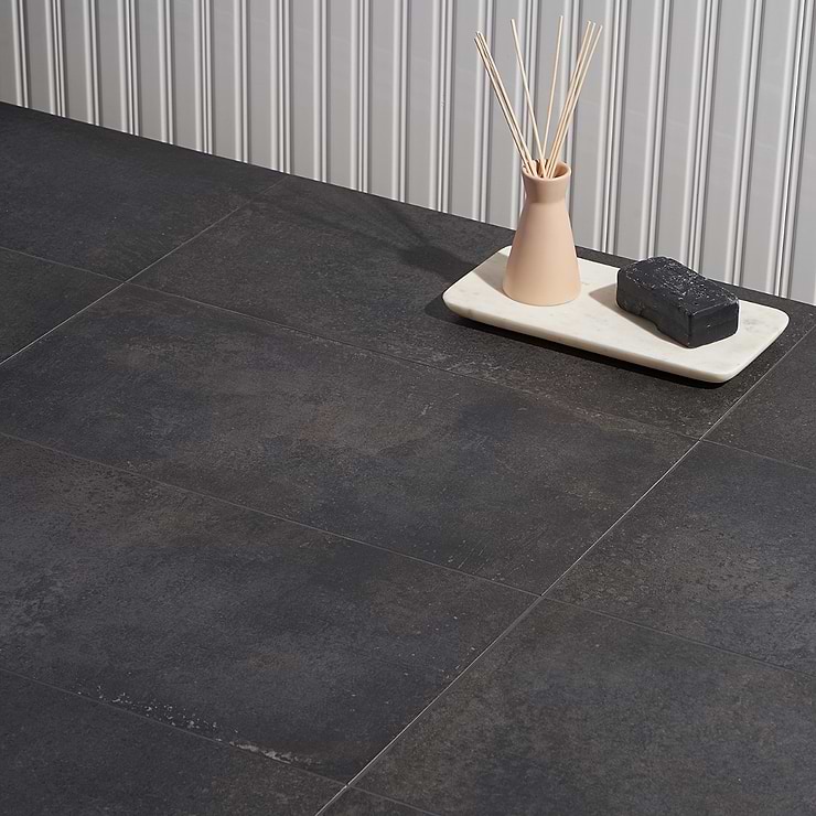 Bronx Black 12x24 Matte Porcelain Tile