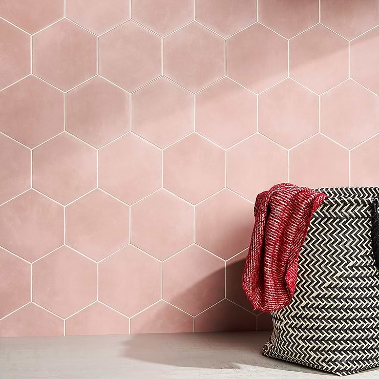 HexArt Rose 8" Porcelain Matte Tile