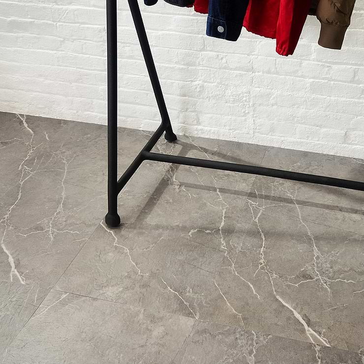 Katone Chauny Marble Dark Beige 18x36 Glue Down Luxury Vinyl Tile