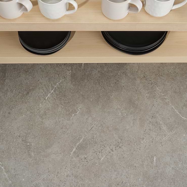 Optoro Juneau Sandstone Dark Beige 28mil Wear Layer Rigid Core Click 12x24 Luxury Vinyl Tile