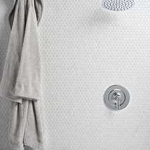 Eden White 1" Penny Round Matte Porcelain Mosaic