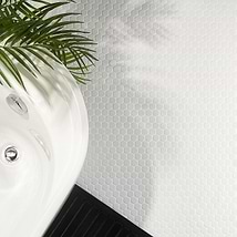 Paradise White 1" Penny Round Polished Porcelain Mosaic