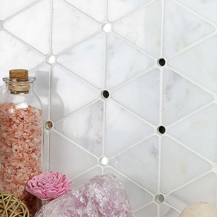 Highland Sardonyx Marble & Mirror Glass Tile