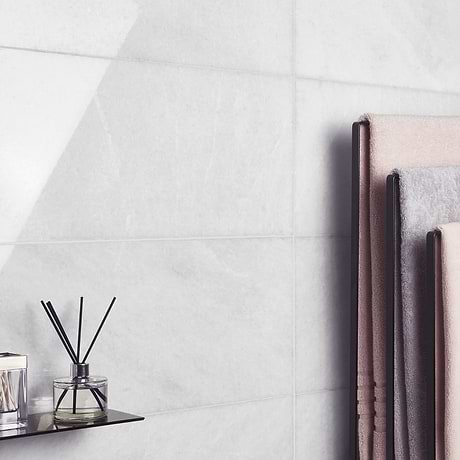 Snow White 12x24 Polished Marble Tile