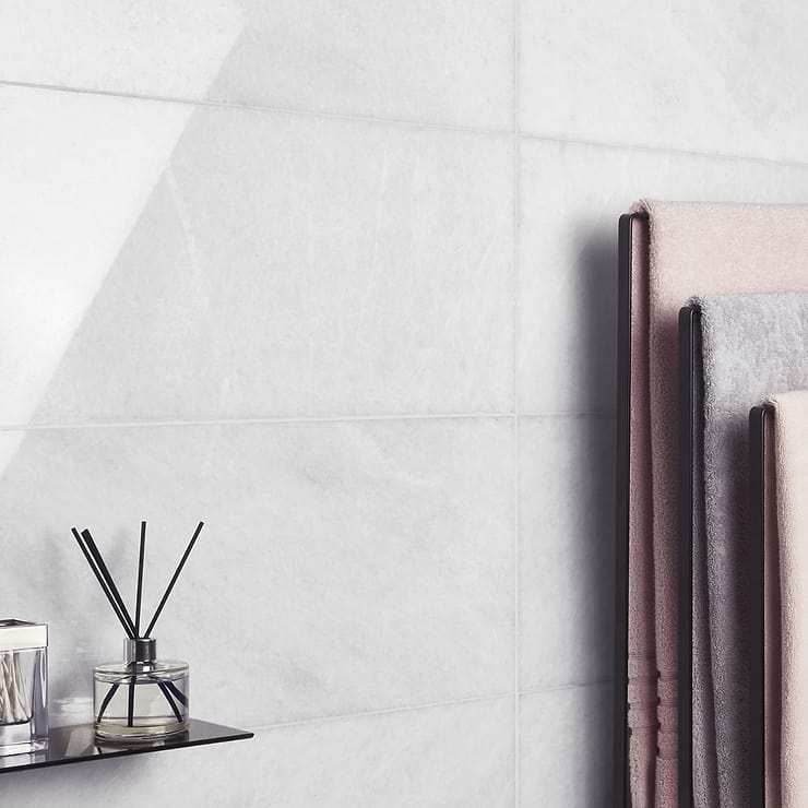 Snow White 12x24 Polished Marble Tile