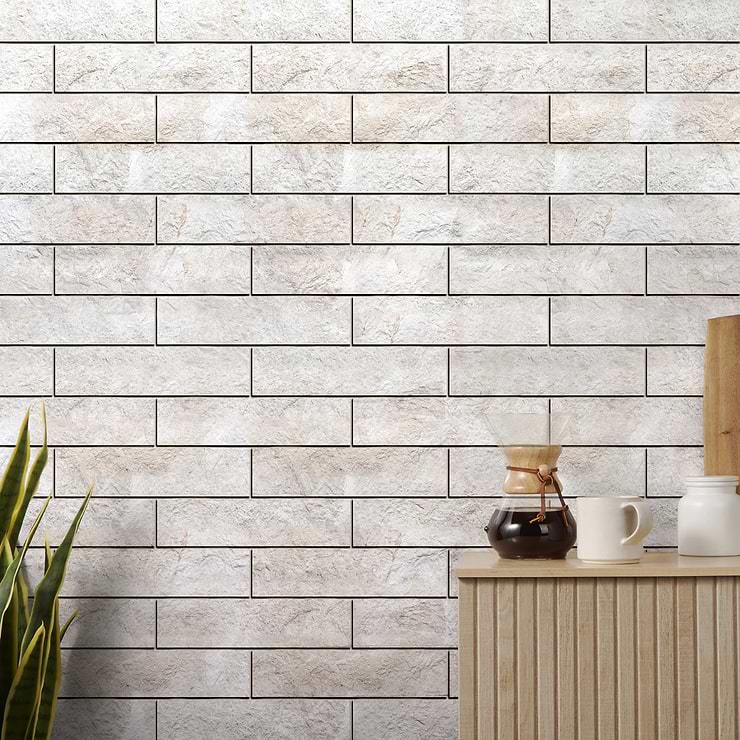 Cream Misto Splitface Rustic Beige 3x12 Textured Marble Tile