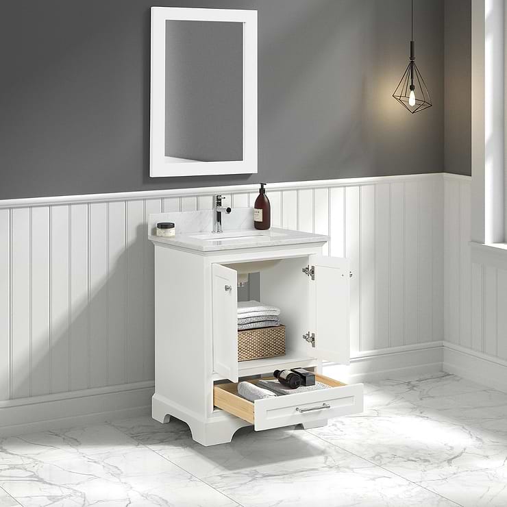 Glendale 24'' White Vanity And Marble Counter