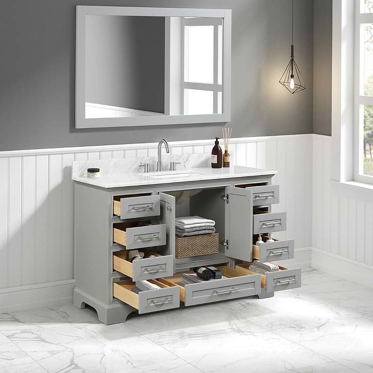 Glendale 48'' Gray Vanity And Marble Counter