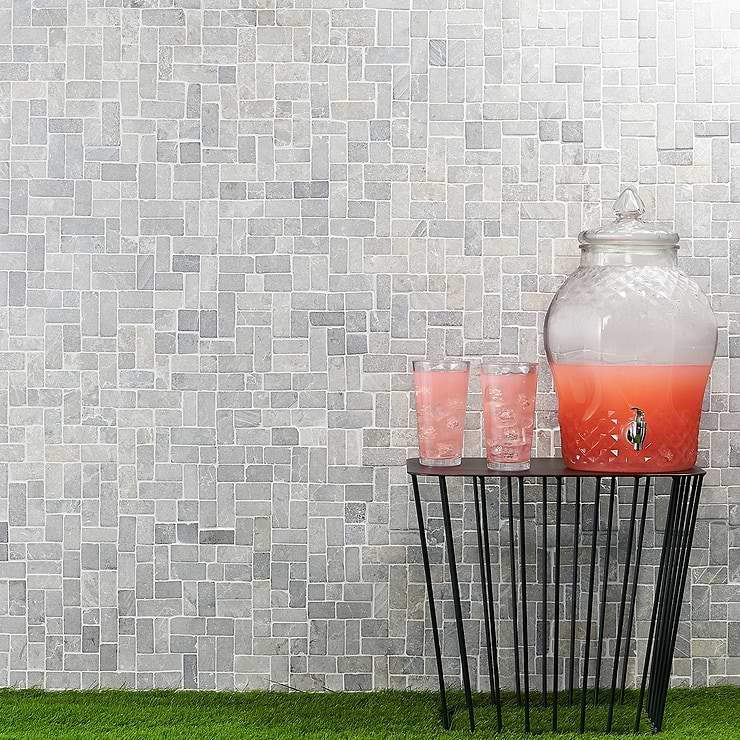 Nature Gray Antique Pebble Mosaic 