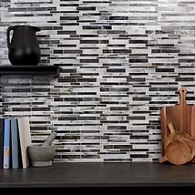 Matchstix Rainstorm Multicolor Glass Polished Mosaic Tile