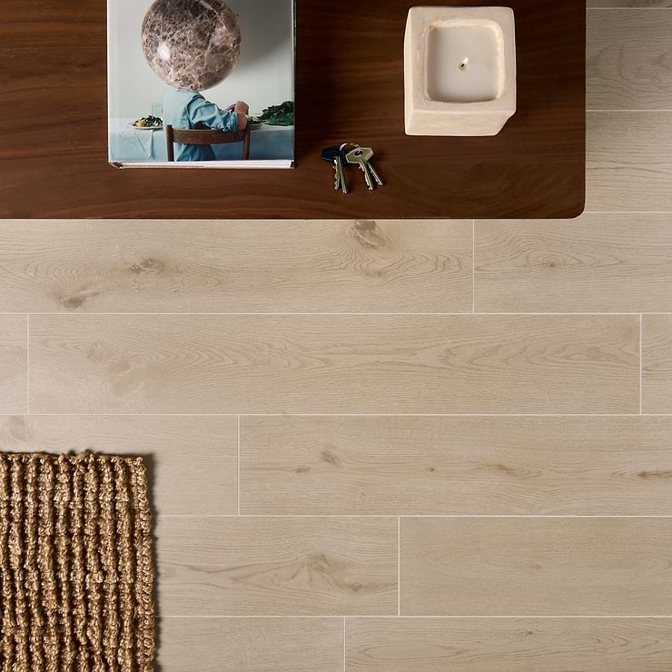 Oaktree Natural Ash Beige 8x48 Wood Look Matte Porcelain Tile