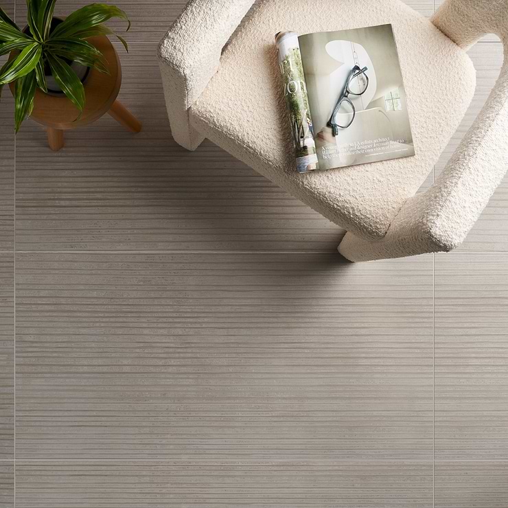 Saint Remy Deco Avorio White 24x48 Limestone Look Semi-Polished Porcelain Tile